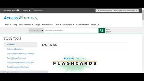 AccessPharmacy Flashcards Overview Video