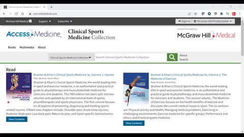 Clinical Sports Medicine Collection Overview Video
