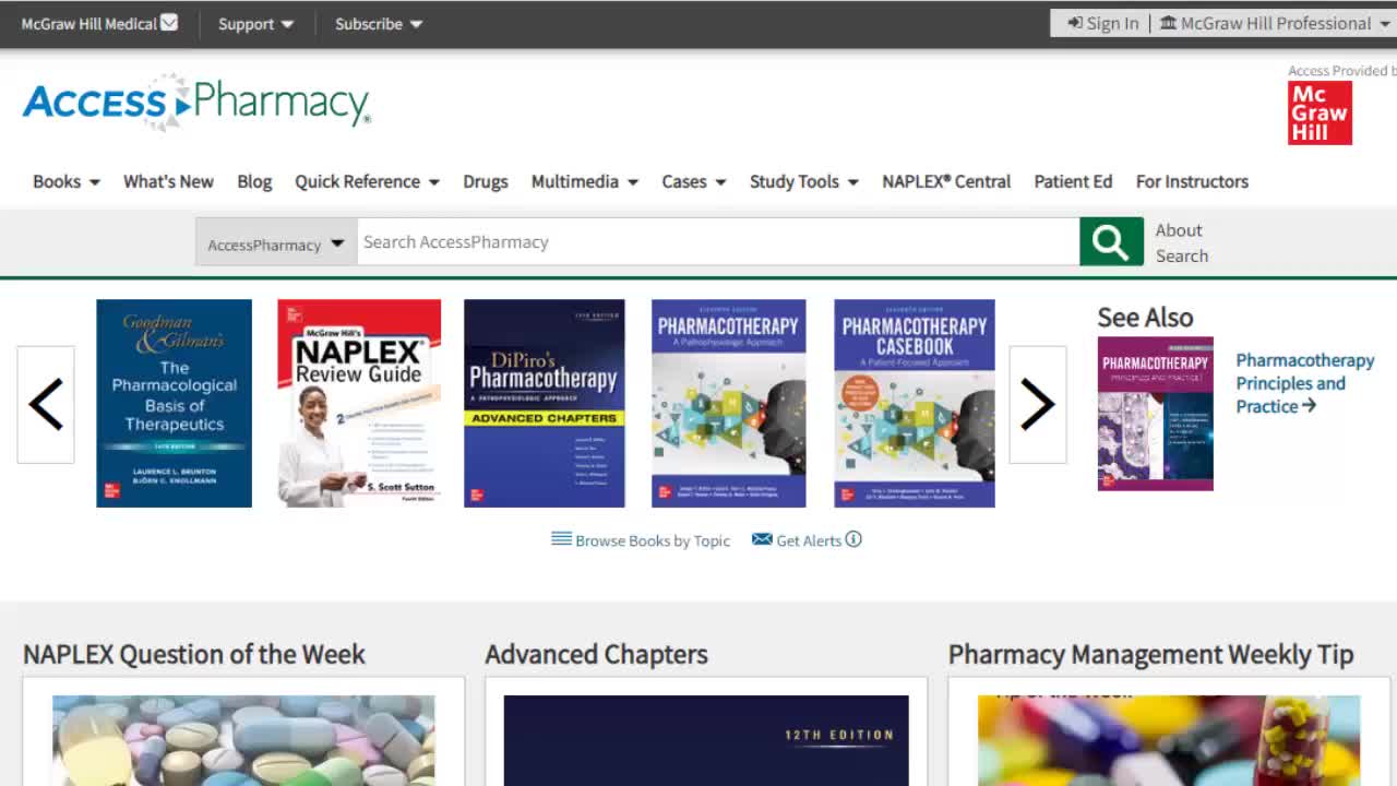 AccessPharmacy Brief Overview Video Access User Center