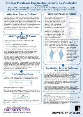 Inverse Problems: Can We Approximate an Unsolvable Equation?