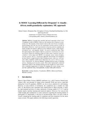 Is MOOC Learning Different for Dropouts?