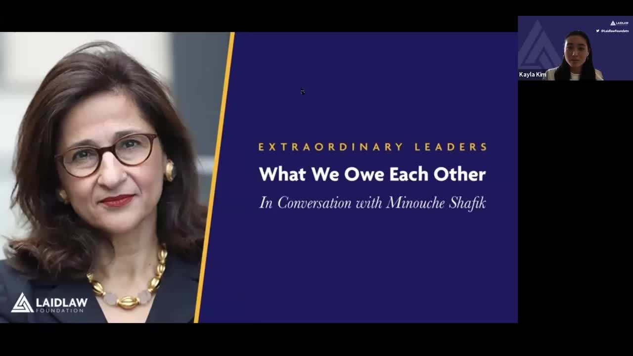 📺 RECORDING | What We Owe Each Other with Minouche Shafik 