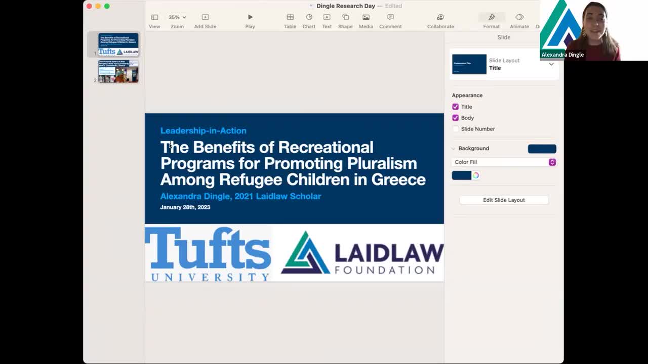 The Benefits of Recreational Programs for Promoting Pluralism Among Refugee Children in Greece - Alexandra Dingle