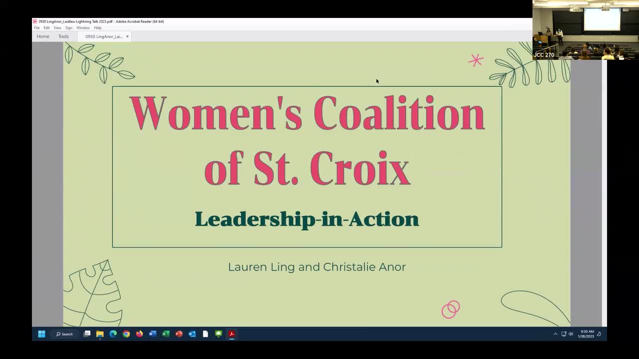 Women's Coalition of St. Croix - Christalie Anor and Lauren Ling