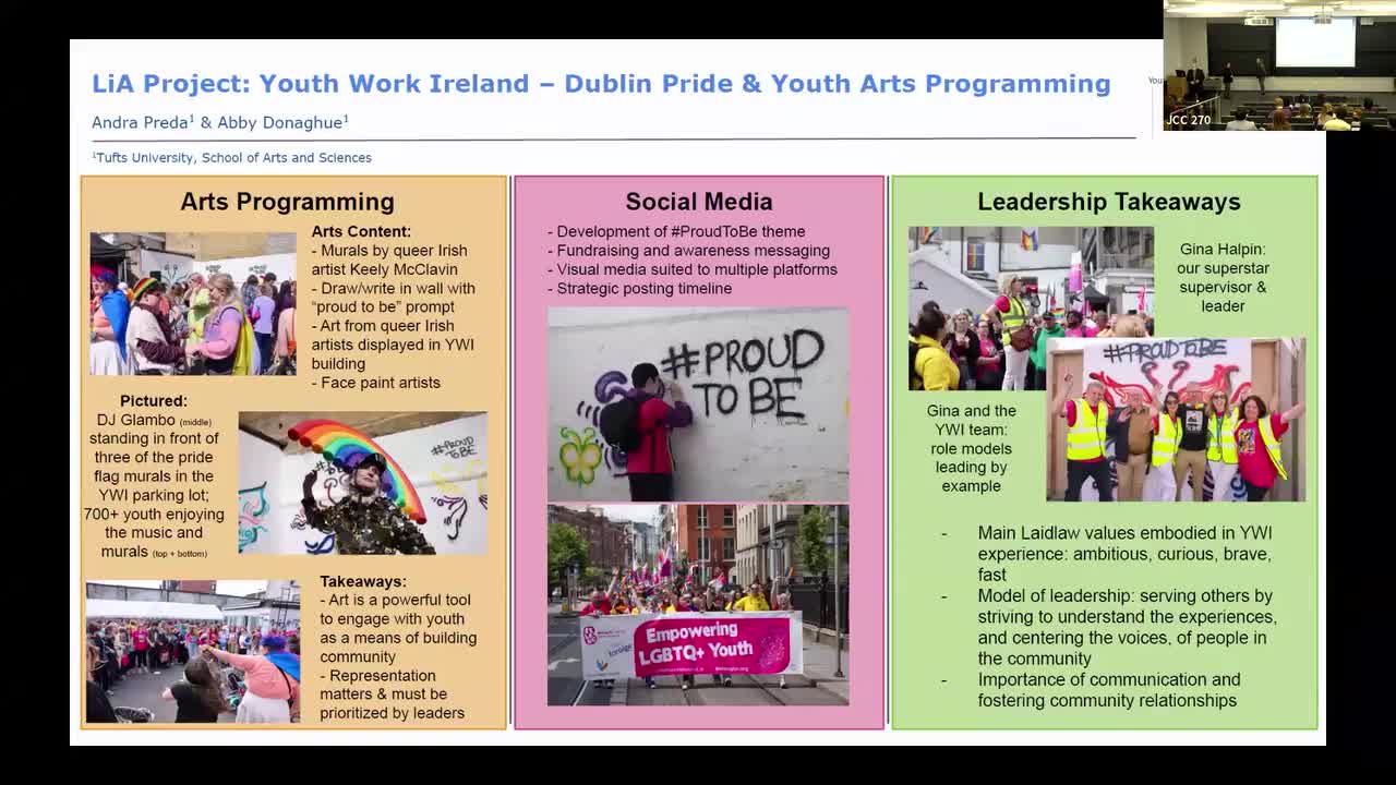 LiA Project Youth Work Ireland - Dublin Pride & Youth Arts Programming - Abby Dinaghue & Andra Preda