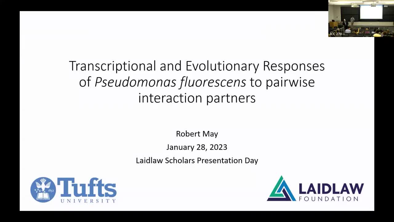 Transcription nd Evolutionary Responses of Pseudomonas fluorescens to pairwise interaction partners - Robert May