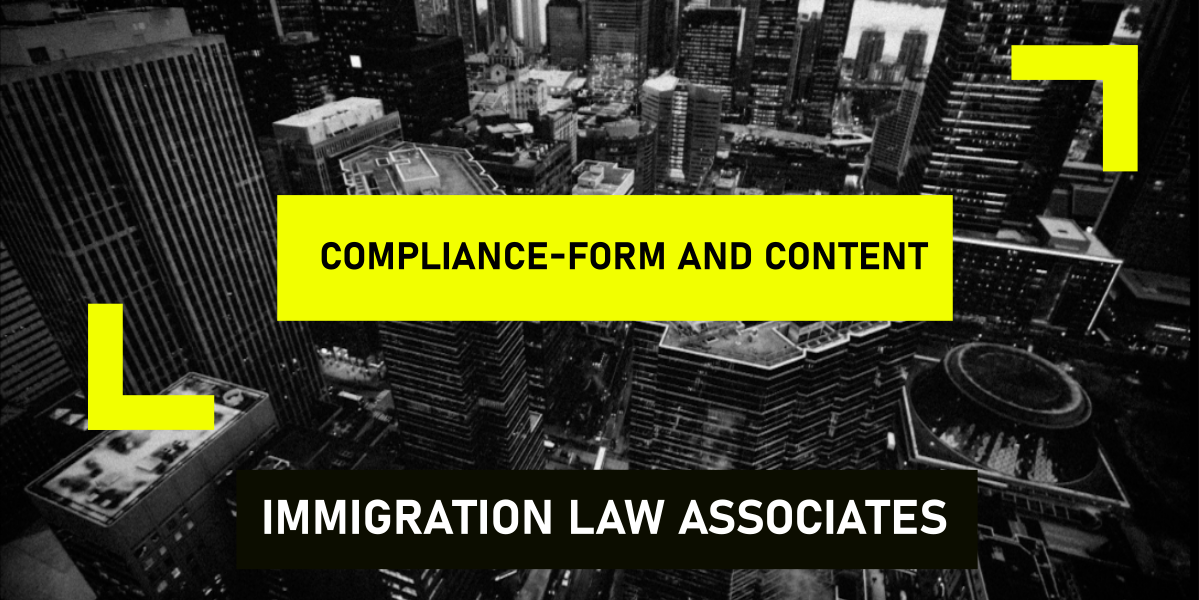 Compliance- form and content
