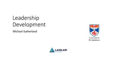 Leadership Development: Video