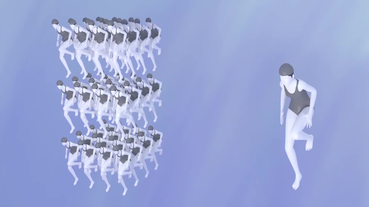 Several millions of RNA molecules move in unison