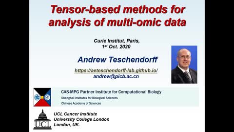 Andrew Teschendorff – Machine Learning approaches for large scale multi-dimensional cancer omics data analysis