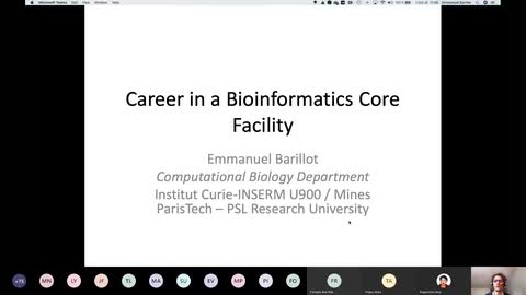 Emmanuel Barillot – Career in a Bioinformatics core facility (Career Development Talk)