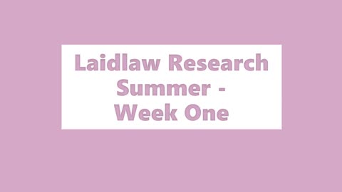 Research Summer - Week 1
