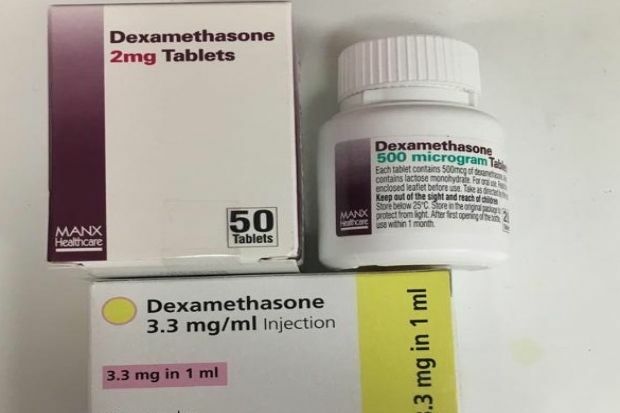 Clinical trial efficacy for dexamethasone and COVID-19