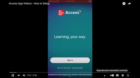 App en español: Configuración de una cuenta