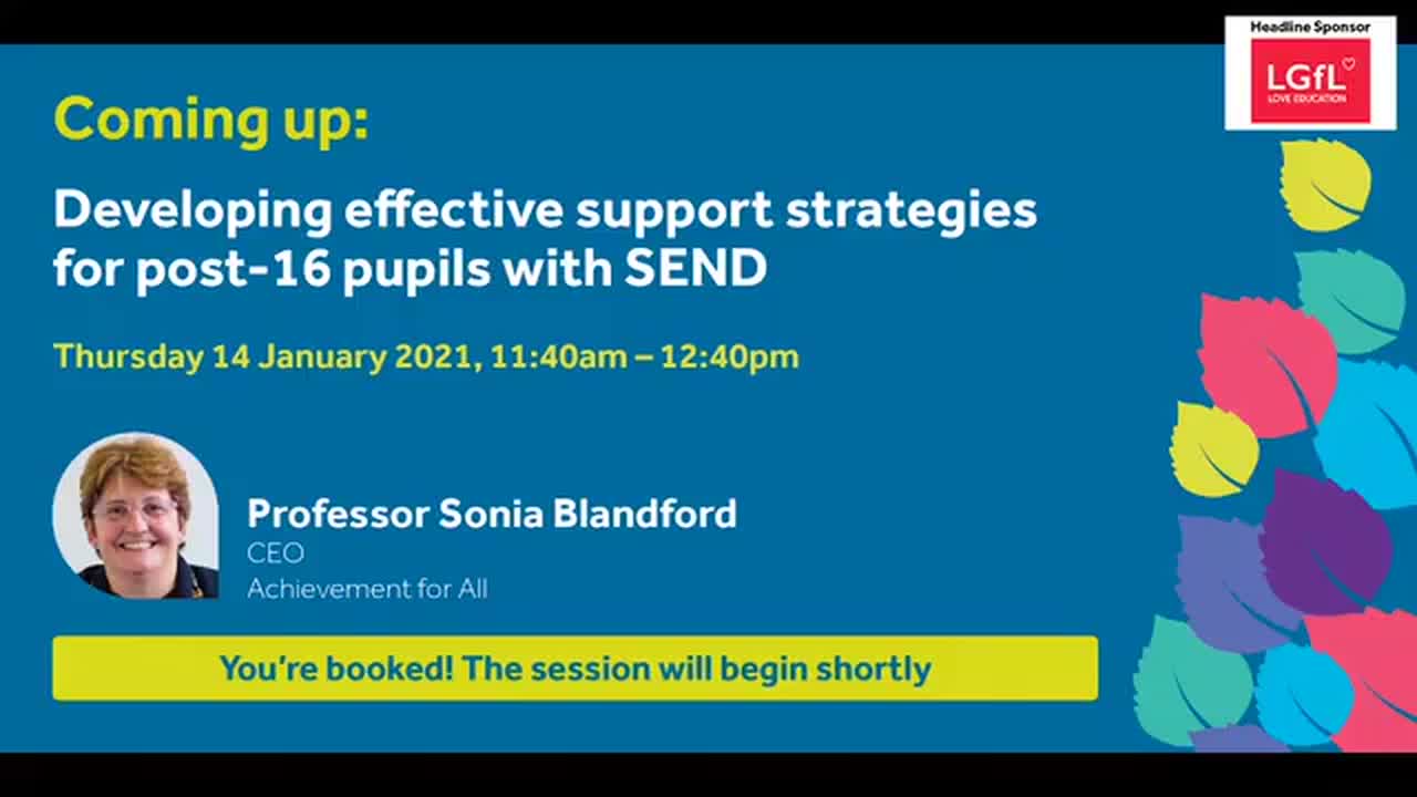 Developing effective support strategies for post-16 pupils with SEND 