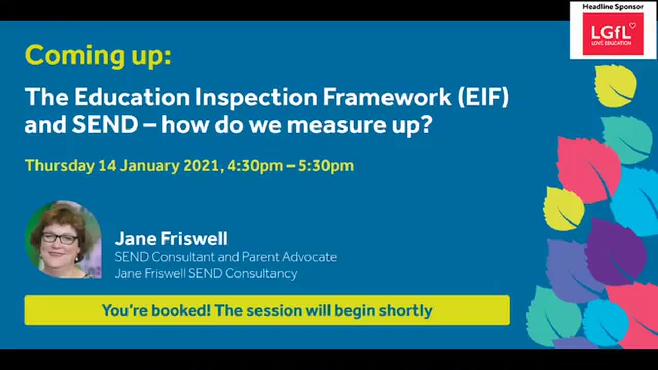 The Education Inspection Framework (EIF) and SEND - how do we measure up?