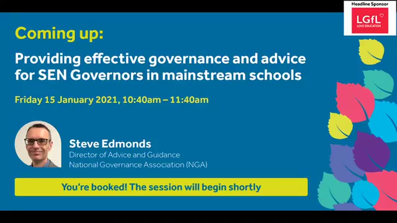 Providing effective governance and advice for SEN Governors in mainstream schools