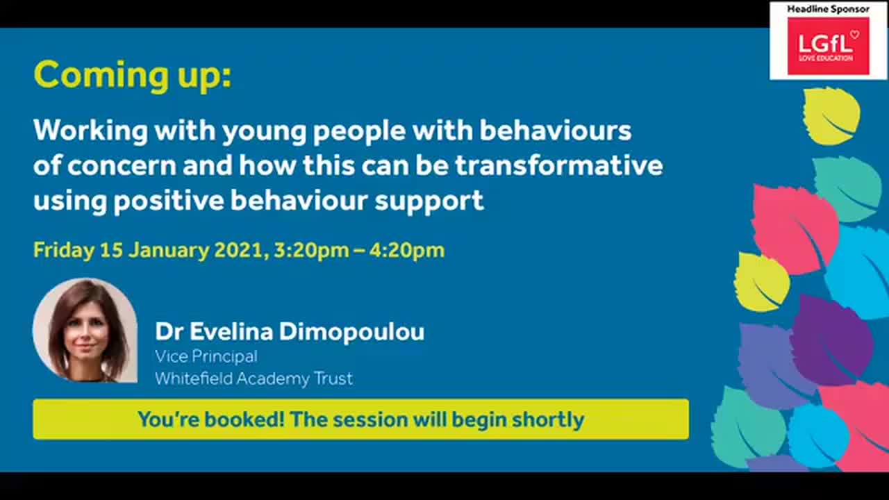 Working with young people with behaviours of concern and how this can be transformative using positive behaviour support