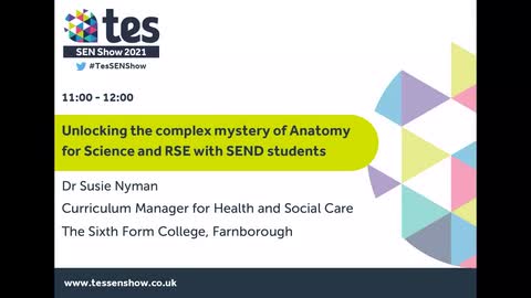 Unlocking the complex mystery of anatomy for science and RSE with SEND students