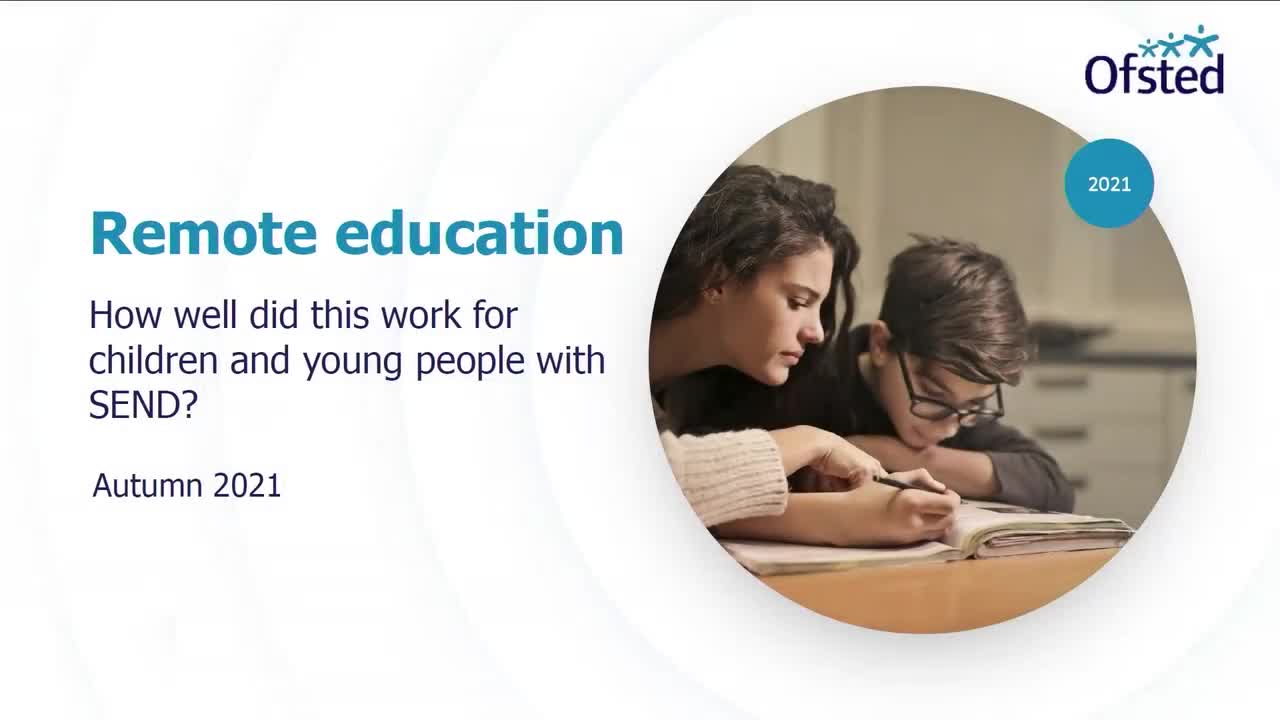 How remote education has worked for children and young people with SEND