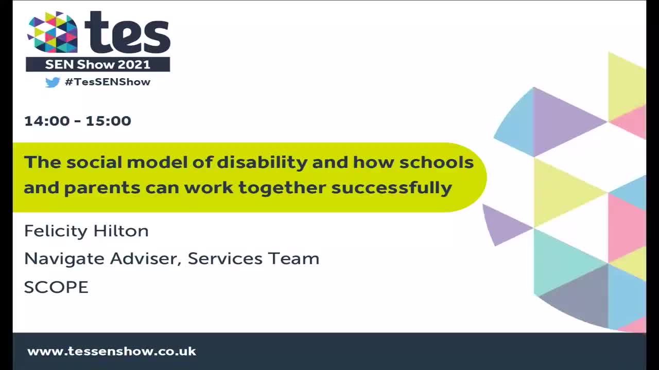The social model of disability and how schools and parents can work together successfully