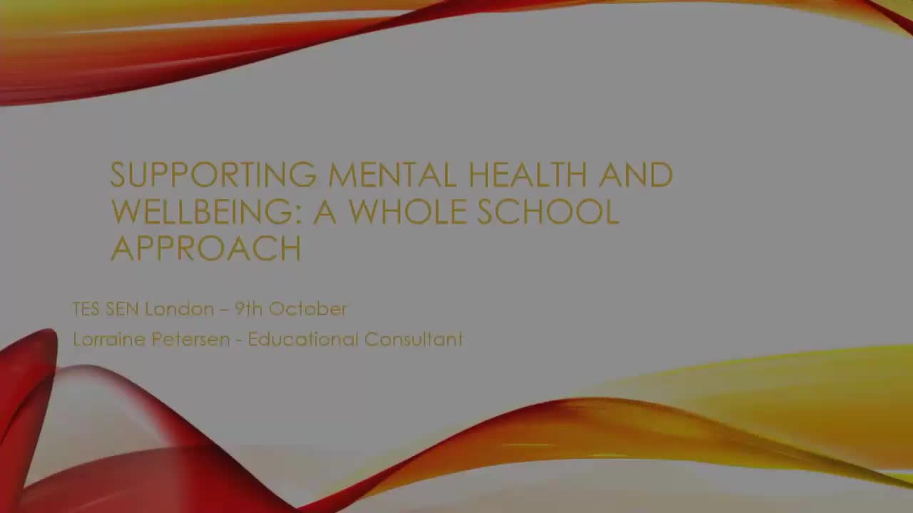 Mental health and well-being - a whole school responsibility