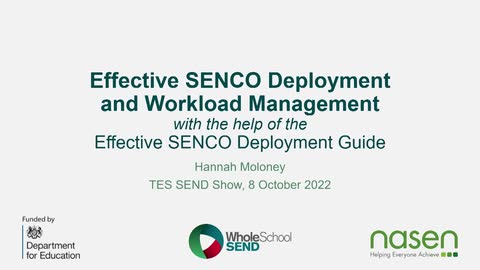 Effective SENCO deployment 