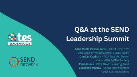 Q&A at the SEND Leadership Summit