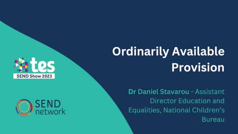 Daniel Stravrou: Ordinarily Available Provision