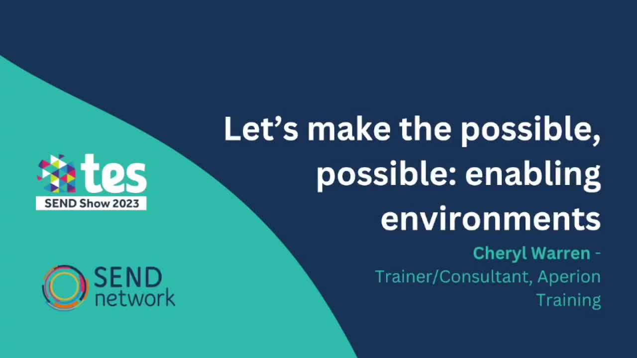 Cheryl Warren: Let’s make the possible, possible: enabling environments