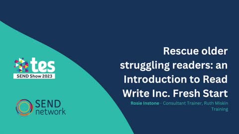 Rosie Instone: Rescue older struggling readers