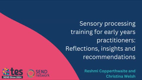 Sensory processing training for early years practitioners: reflections, insights and recommendations