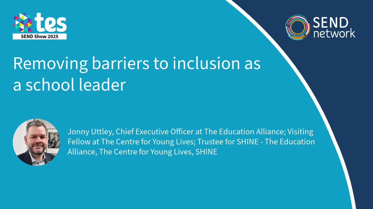 Removing barriers to inclusion as a school leader