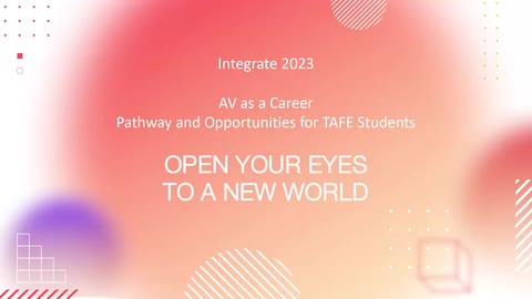 Panel discussion on AV as a Career | Pathway and opportunities for TAFE students