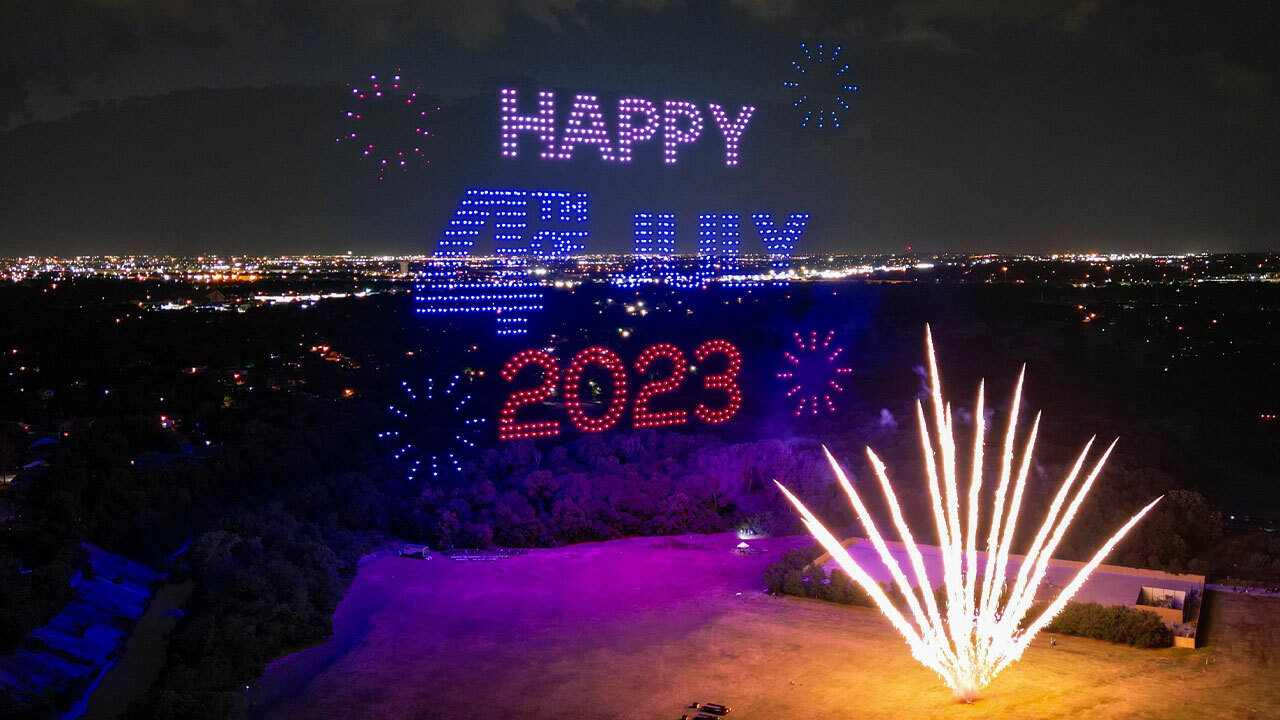 Enhancing Fireworks Shows with Drones