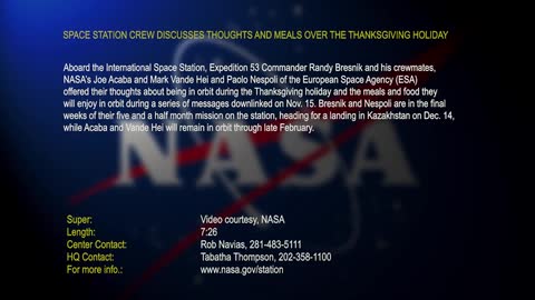 Thanksgiving Message from Space