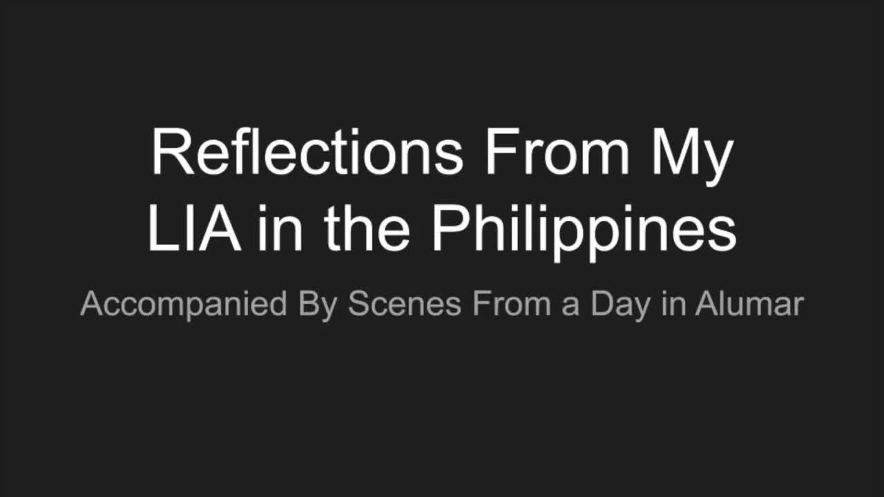 Reflections from Fieldwork in the Philippines
