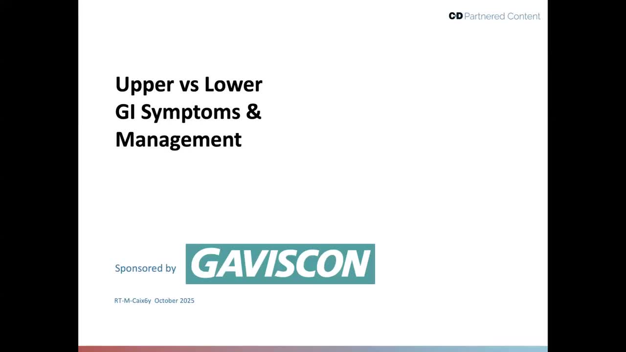 Upper GI vs Lower GI webinar, sponsored by Gaviscon
