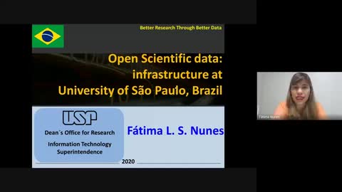 Lightning talk: Open Scientific data: infrastructure at University of São Paulo, Brazil