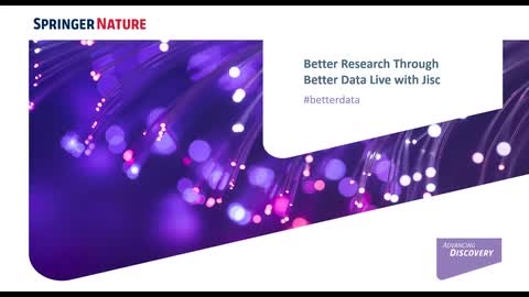 Watch: Better Research Through Better Data Live with Jisc