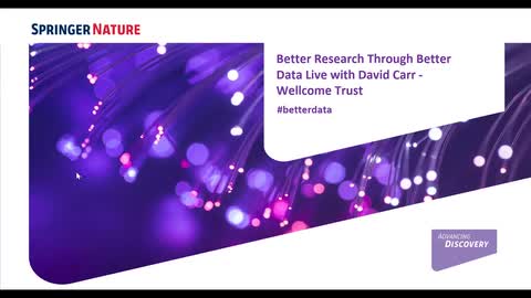 Watch: Better Research Through Better Data Live with the Wellcome Trust