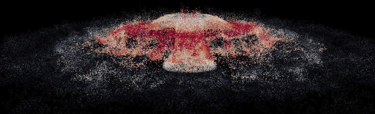 A volcanic cloud of water and fire