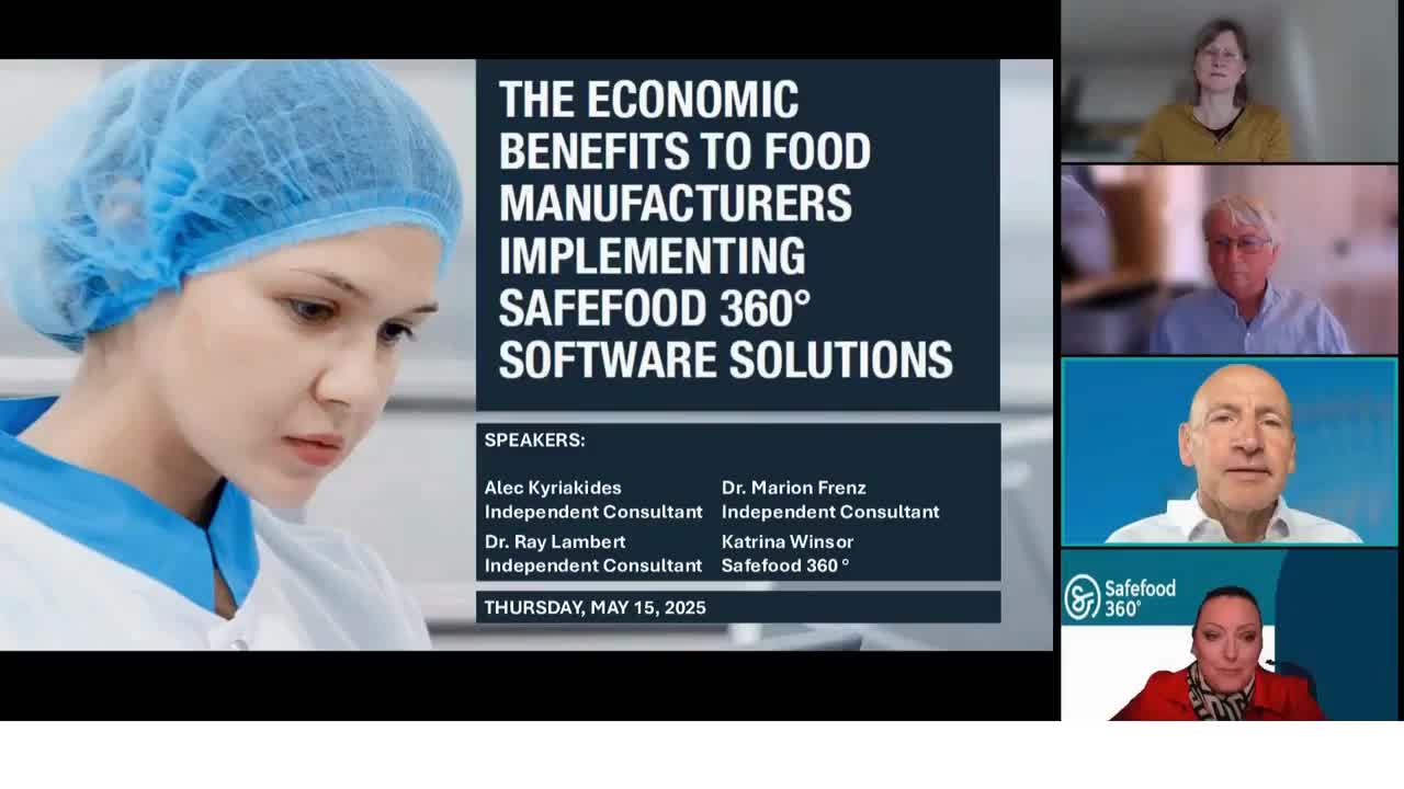 The economic benefits to food manufacturers implementing Safefood 360° software solutions