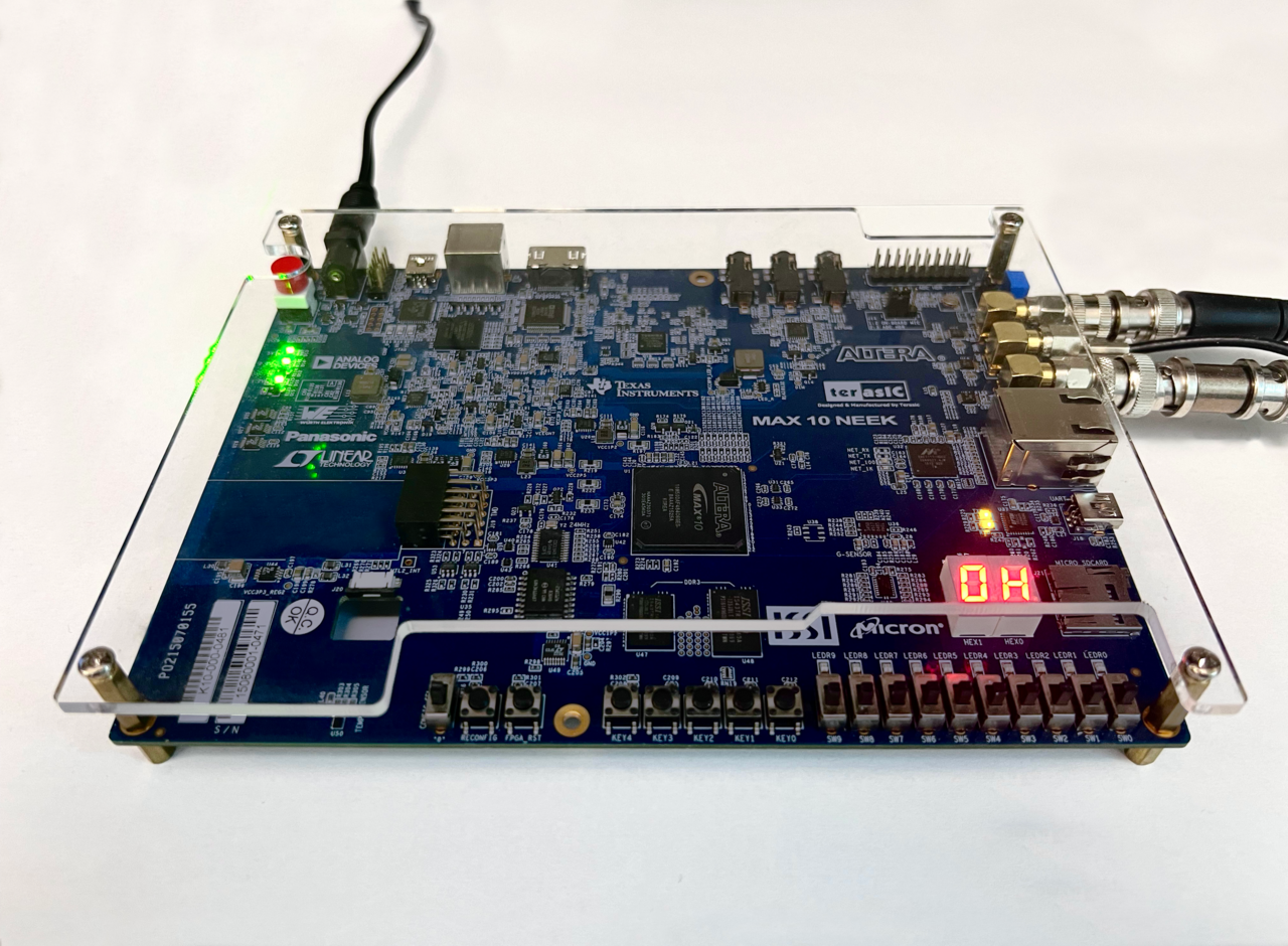 Controlling chaos using edge computing hardware