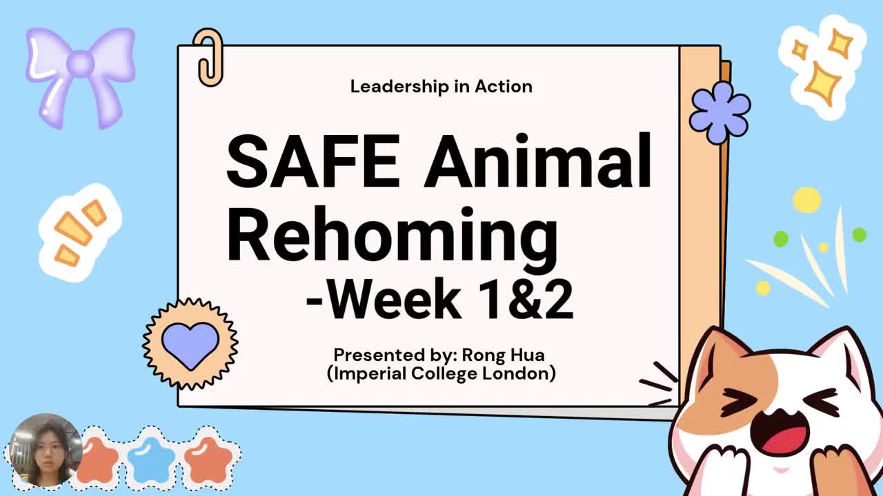 SAFE Animal Rehoming Week1&2 - Leadership in Action