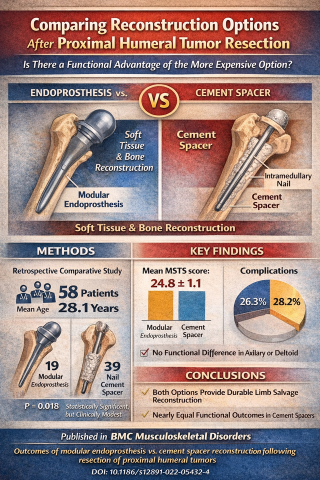 Modular Endoprosthesis vs. Cement Spacer After Proximal Humerus Tumor Resection — Do We Really Gain Functional Advantage?