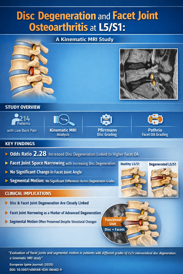 Disc Degeneration and Facet Joint Osteoarthritis: What Does kMRI Reveal at L5/S1?