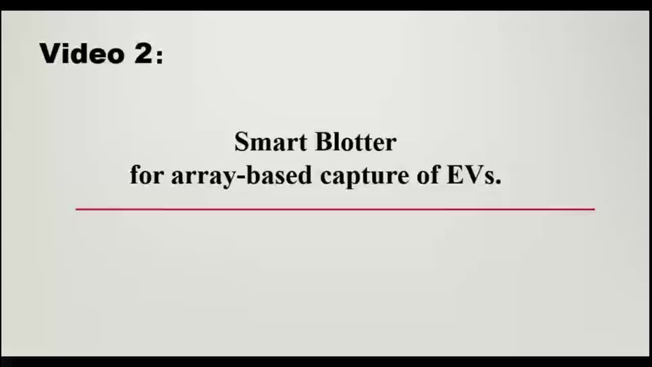 The use of Smart Blotter for array-based capture of EVs