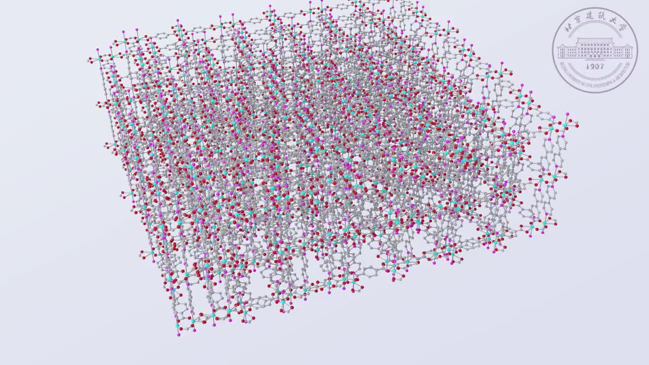 Flexible dynamic stretching in the homointerpenetrated structure in BUC-95 