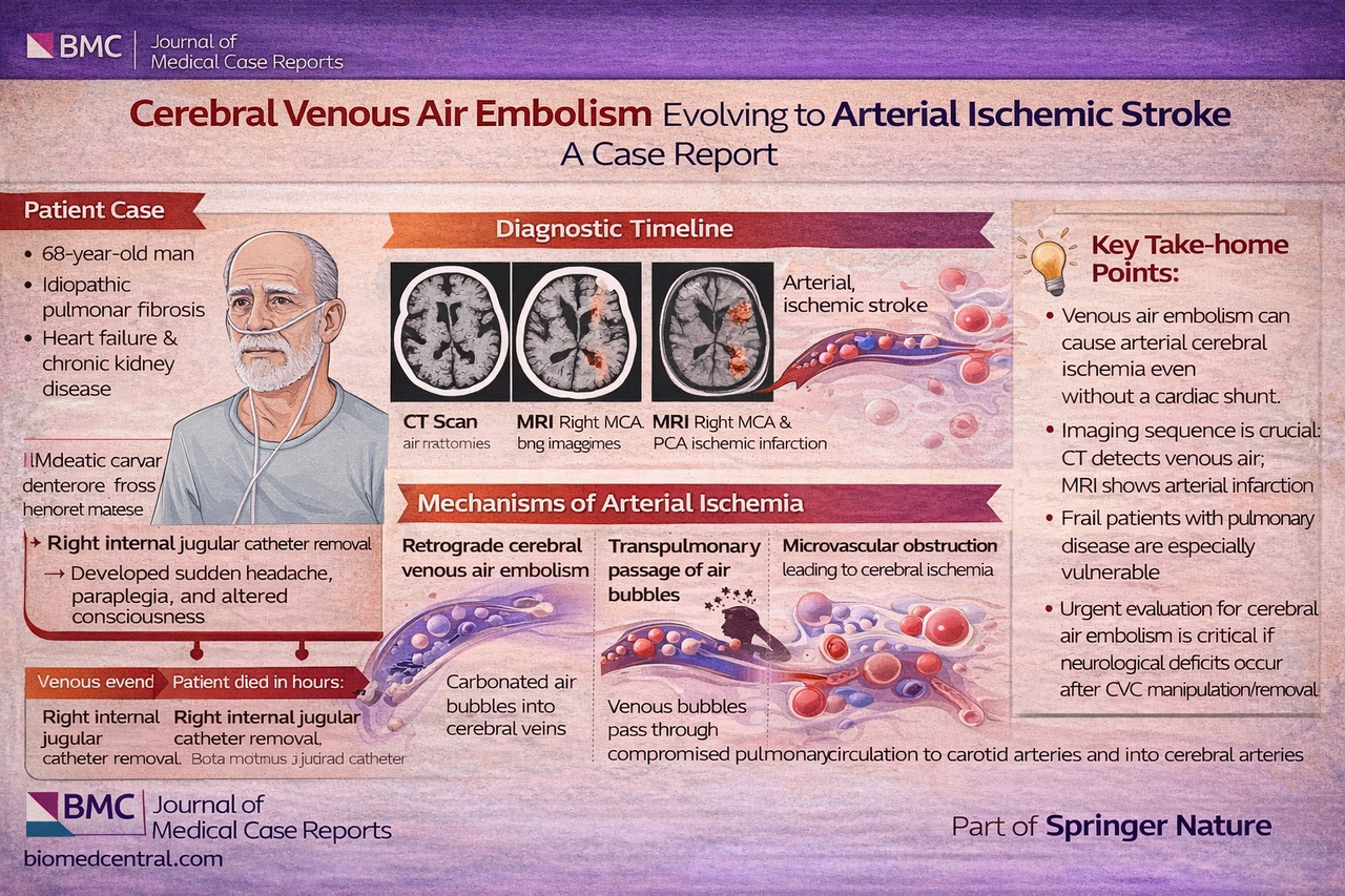 When Venous Air Becomes Arterial Stroke: A Hidden Catastrophe After Central Line Removal